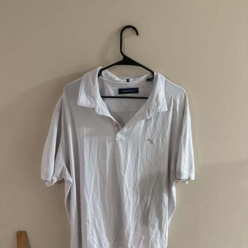 Tommy Bahama White Short Sleeve Polo Shirt Men's XXL